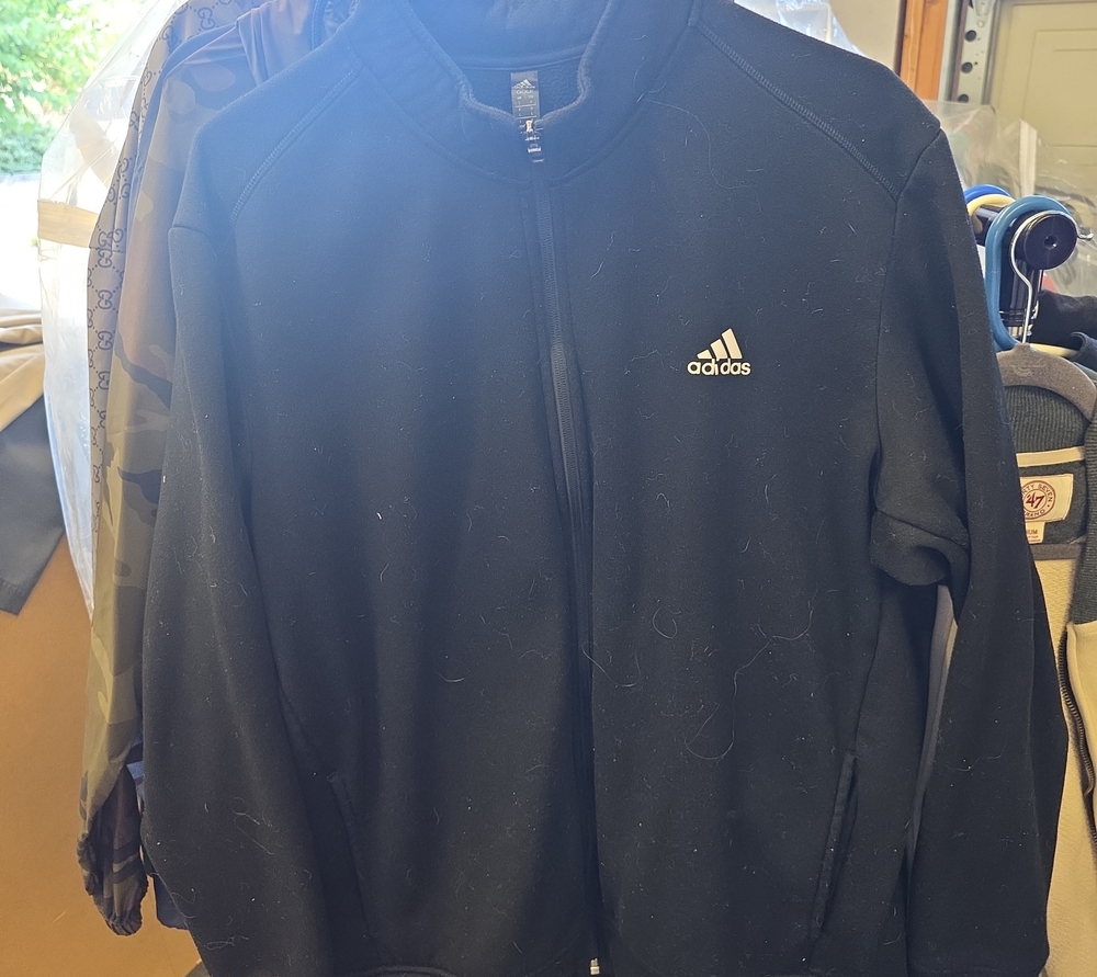 adidas Black Full-Zip Performance Jacket with Logo